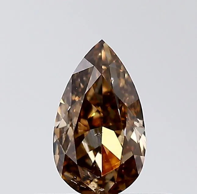 0.30ct Pear Natural Diamond (Colour Brown, Clarity SI1, Cut VG, IGI Certified)