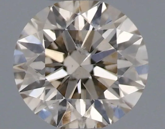 0.30ct Round Natural Diamond (Colour Very Light Brown, Clarity SI2, Cut GD, IGI Certified)