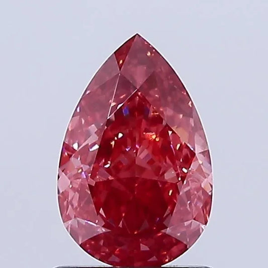 1.02ct Pear Lab Grown Diamond (Colour Fancy Vivid Pink, Clarity VS1, IGI Certified)
